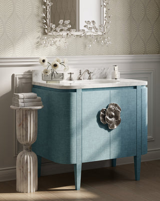 Passementerie White Marble Drinks Table, alternate view 4