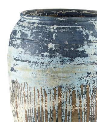 Catania Large Antique Blue Drip Planter, alternate view 2