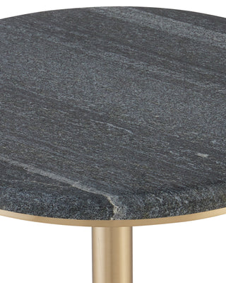 Miles Black Marble Accent Table, alternate view 2