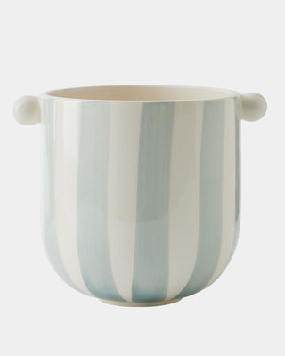 Mare Vase, Blue, Squat, side view