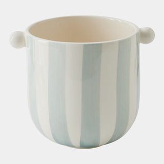 Mare Vase, Blue, Squat, crafted in fine ceramic