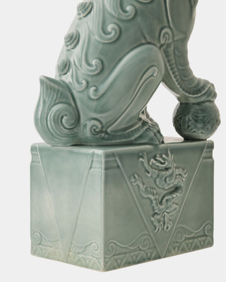 Foo Dog, Left, Blue, base detail