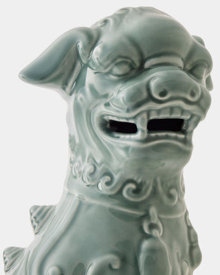 Foo Dog, Left, Blue, texture detail