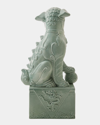 Foo Dog, Right, Blue, back view