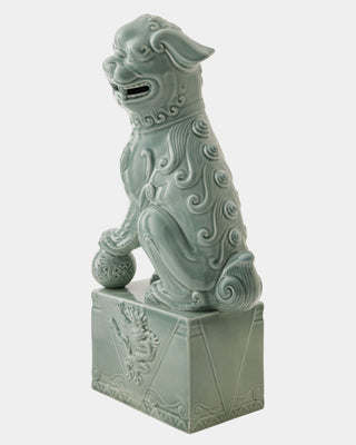 Foo Dog, Right, Blue, side view