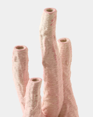 Coral Vase, Pink, Medium, corner detail