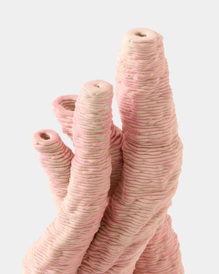 Coral Vase, Pink, Small, corner detail