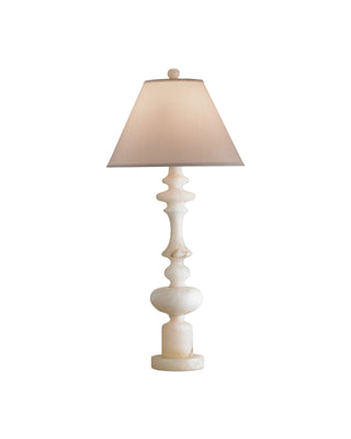 Farrington White Table Lamp in alabaster