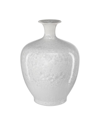 Crystalline Small White Vase in porcelain