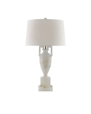 Clifford White Table Lamp in alabaster