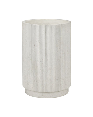 Ridge Large Ivory Terrazzo Planter in fiber concrete and stone