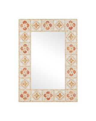 Junonia Rectangular Mirror in shell and wood