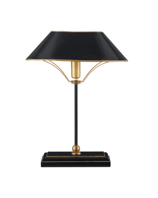 Daphne Black Table Lamp in gold and iron
