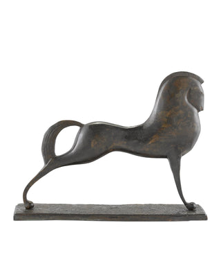 Assyrian Horse Bronze in dark brown