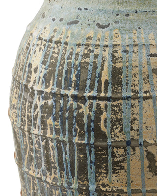 Ragusa Large Antique Blue Drip Urn, alternate view 2