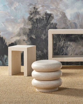 Cusani Ivory Terrazzo Stool, alternate view 4
