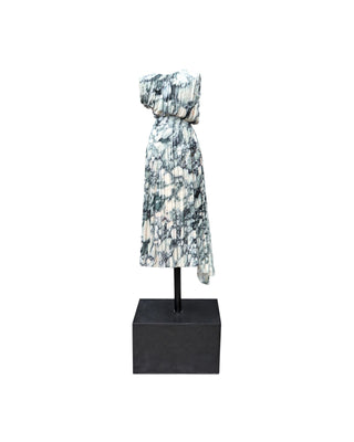 Madam’s Gray & White Cocktail Dress in marble and metal