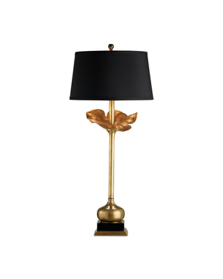 Metamorphosis Brass Table Lamp in black and granite