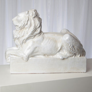 Lion Sculpture, styled in a room