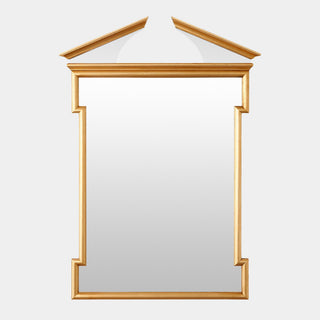 Broken Pediment Mirror, Gold Leaf, crafted in wood