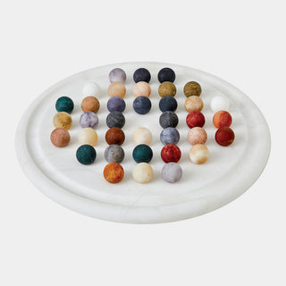 Augustus Alabaster Solitaire Game Set, Multi, crafted in carved