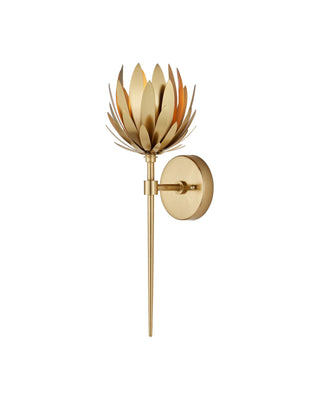 Protea Wall Sconce in brass and metal