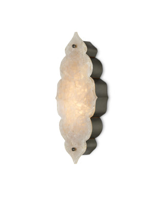 Andalusia Wall Sconce in natural stone and hiroshi gray