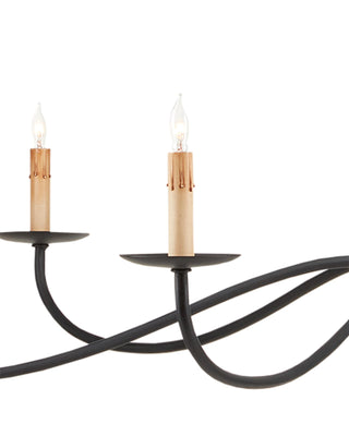 Saxon Large Black Chandelier, alternate view 2