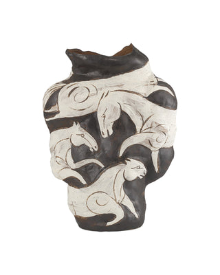 Galliard Vase in white and brown