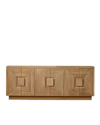 Morombe Washed Oak Credenza in white oak veneer