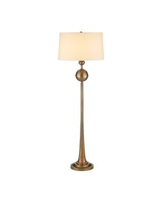 Boullee Floor Lamp in antique brass and cast aluminum