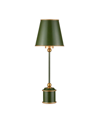 Daphne Green Cordless Table Lamp in green crackle and gold