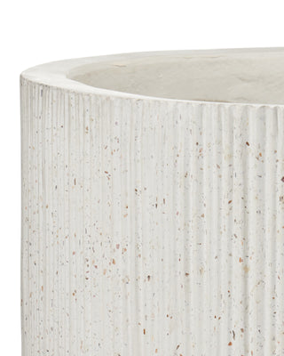Ridge Medium Ivory Terrazzo Planter, alternate view 2