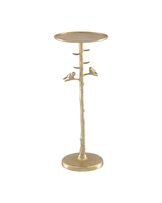 Piaf Gold Drinks Table in cast aluminum