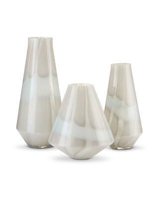 Floating Cloud Vase Set of 3 in light gray and white