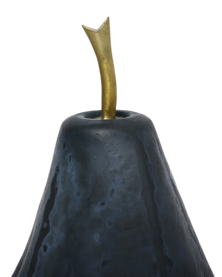 Glass Dark Blue Pear Set of 2, alternate view 2