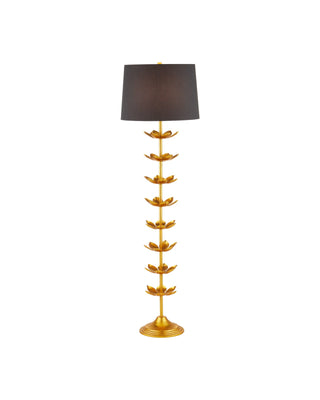 Awakening Floor Lamp in gold leaf and metal