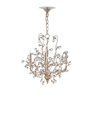 Crystal Bud Small Silver Chandelier, alternate view 5