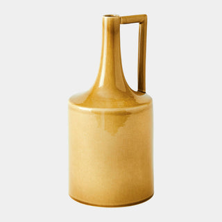 Garden Bottle, Ochre, Large, crafted in ceramic