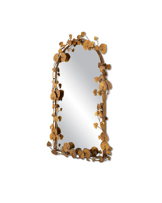 Vinna Arch Brass Leaves Mirror, alternate view 3