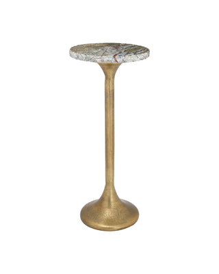 Wilderness Drinks Table in antique brass and cast aluminum
