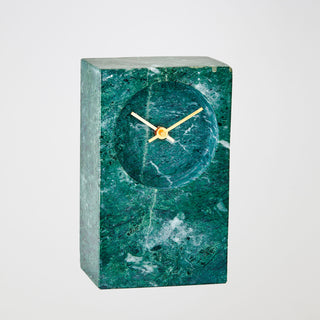 Appellative Marble Tower Clock, Green, crafted in brass