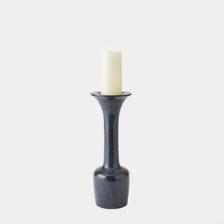 Calyx Candle Holder, Black, crafted in marble