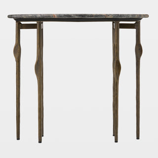Kneez 6 Legged Oval Table-Pale Antique Brass, side view