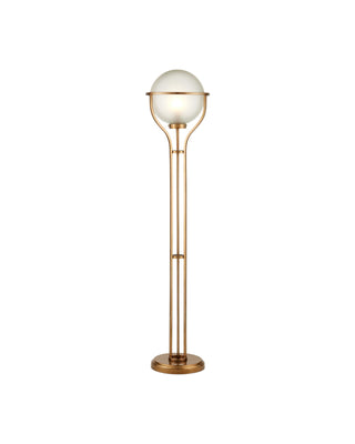 Metropolis Floor Lamp in metallic champagne and frosted