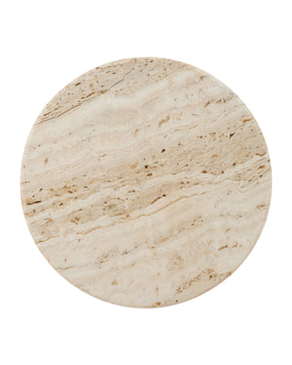 Miles Travertine Accent Table, alternate view 3