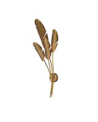 Tropical Brass Multi-Leaf Wall Sconce, alternate view 4
