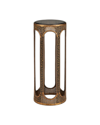 Capella Accent Table in coffee bronze and smoke