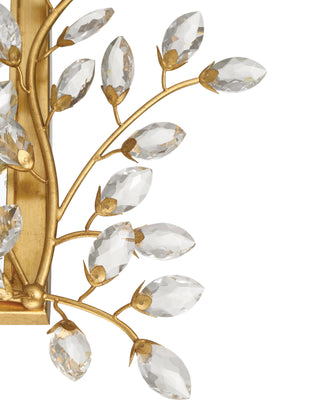 Forget-Me-Not Gold Rectangular Mirror, alternate view 3