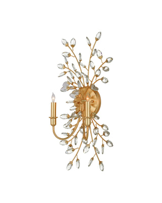 Forget-Me-Not Gold Wall Sconce, alternate view 4